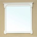 Comfortcorrect 42 in Solid wood frame mirror-Cream White CO2528699